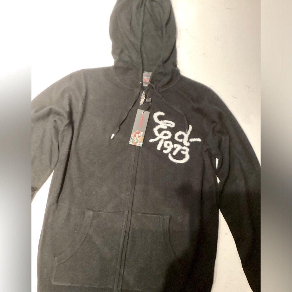 NWT Ed Hardy Men’s Wool Blend Hooded Sweater Size 2X